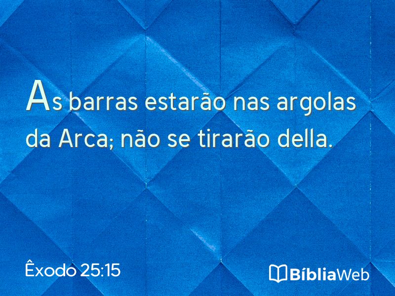 Êxodo 25:15 em imagem para compartilhar