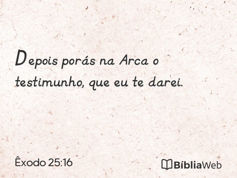 Êxodo 25:16 em imagem para compartilhar