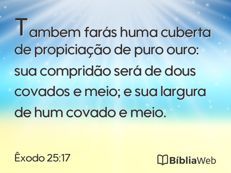 Êxodo 25:17 em imagem para compartilhar