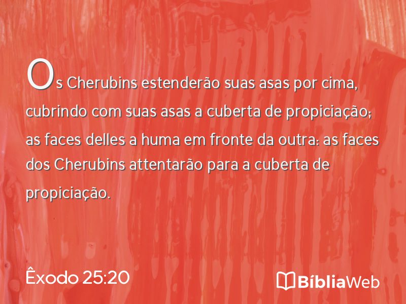 Êxodo 25:20 em imagem para compartilhar