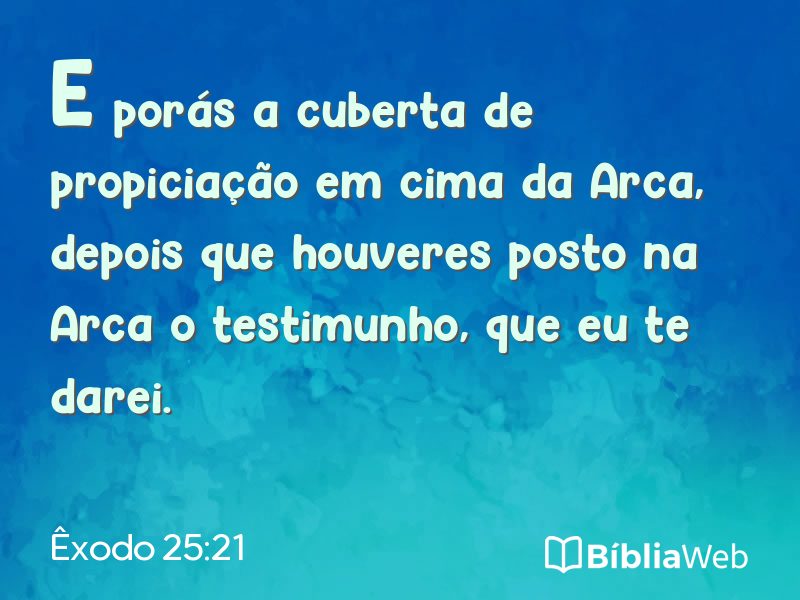 Êxodo 25:21 em imagem para compartilhar