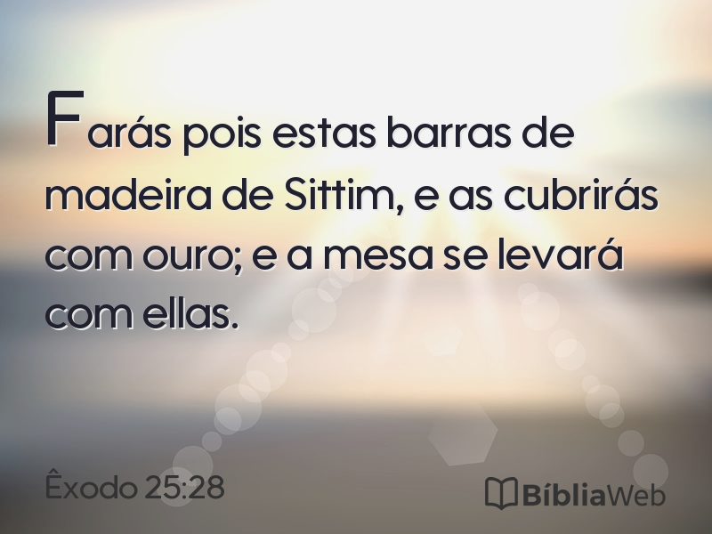 Êxodo 25:28 em imagem para compartilhar