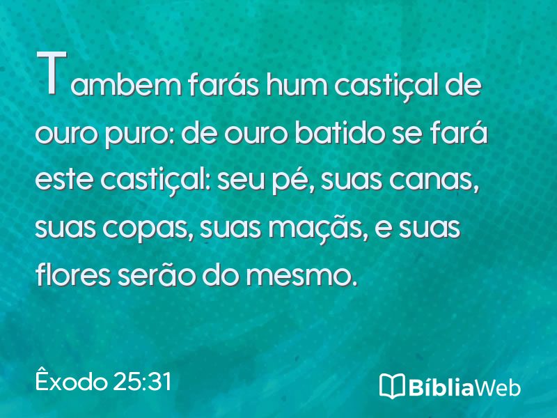 Êxodo 25:31 em imagem para compartilhar