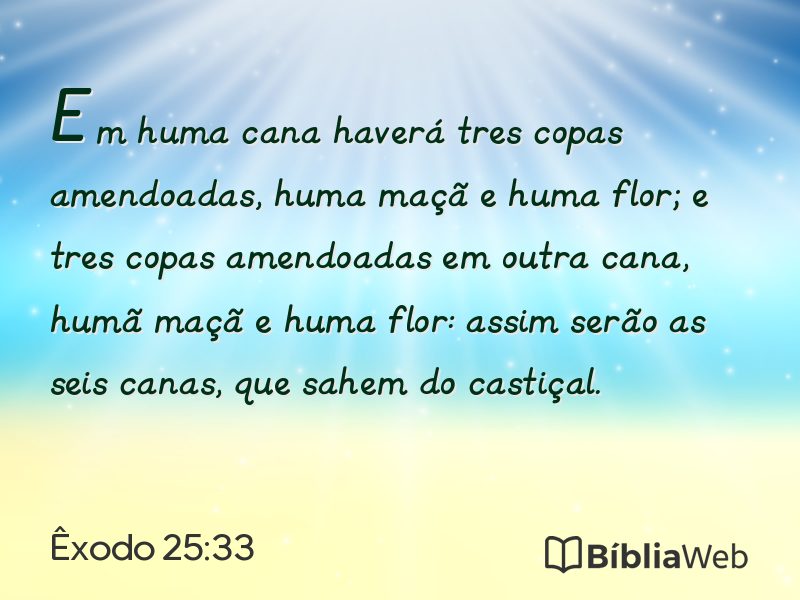 Êxodo 25:33 em imagem para compartilhar