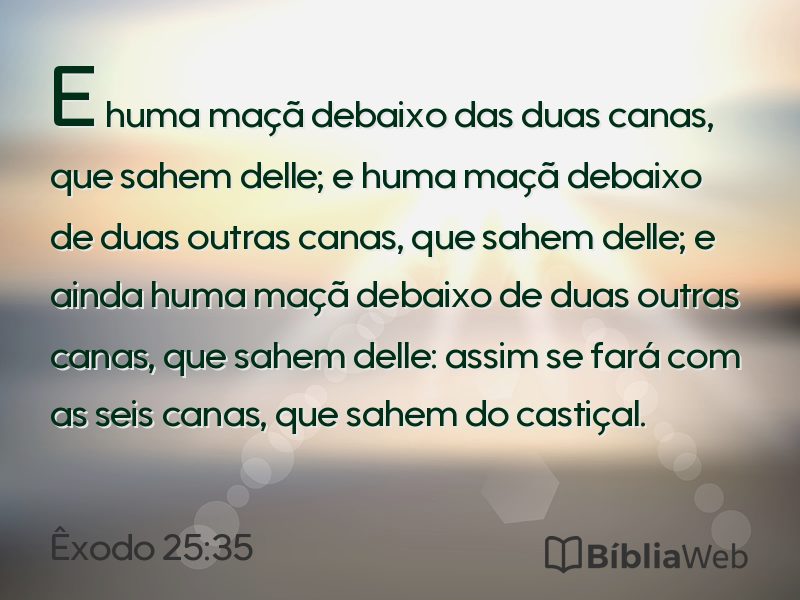Êxodo 25:35 em imagem para compartilhar