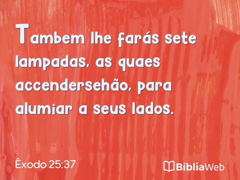 Êxodo 25:37 em imagem para compartilhar