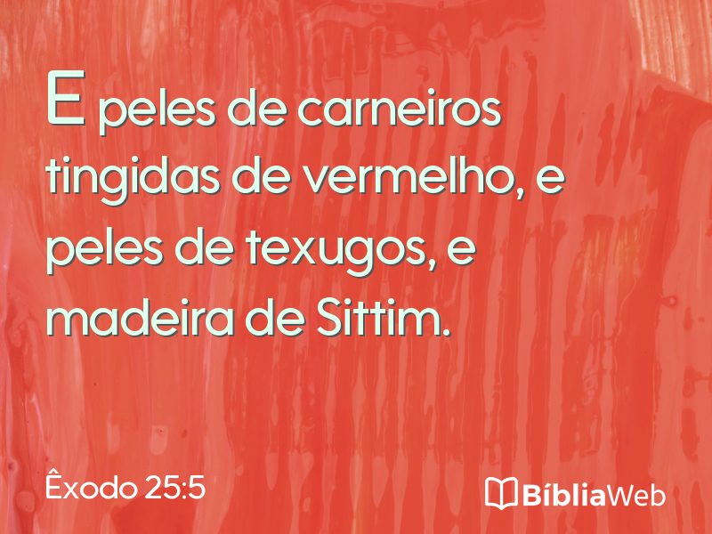 Êxodo 25:5 em imagem para compartilhar