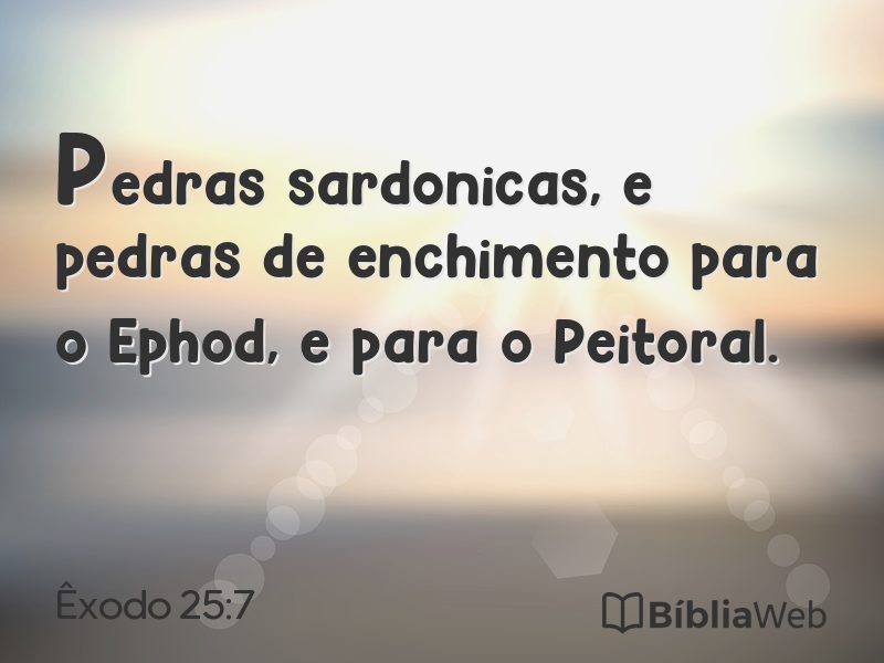 Êxodo 25:7 em imagem para compartilhar