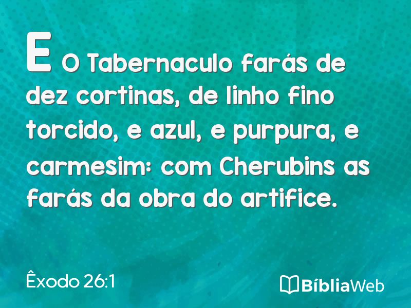 Êxodo 26:1 em imagem para compartilhar