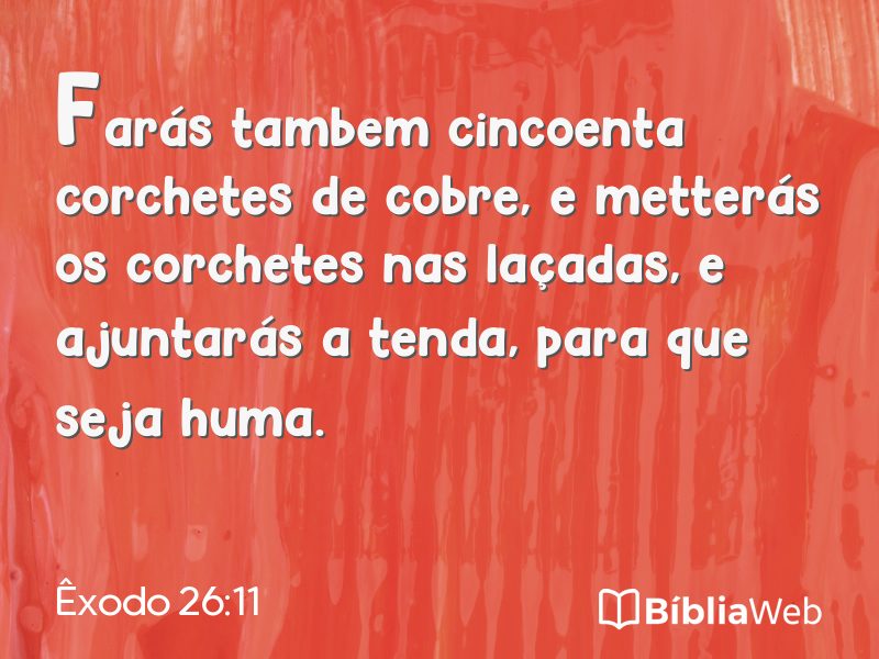 Êxodo 26:11 em imagem para compartilhar