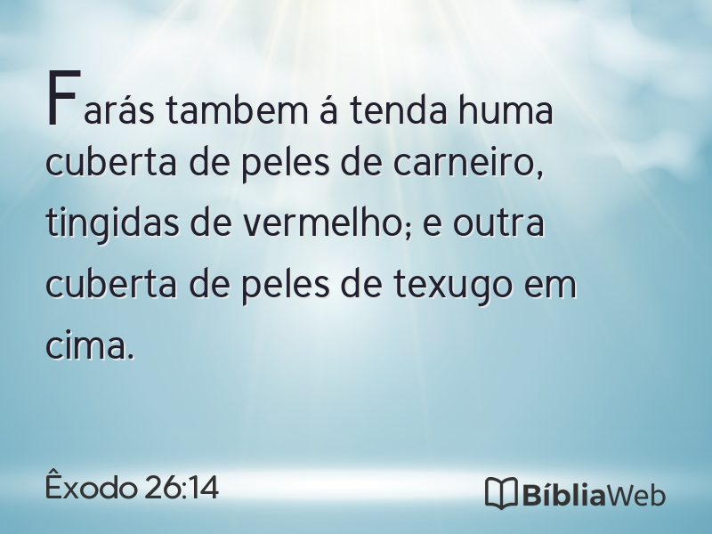 Êxodo 26:14 em imagem para compartilhar