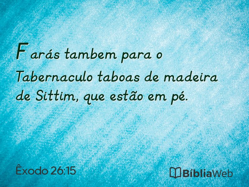 Êxodo 26:15 em imagem para compartilhar