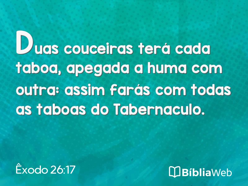 Êxodo 26:17 em imagem para compartilhar
