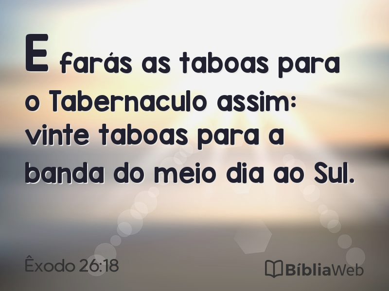 Êxodo 26:18 em imagem para compartilhar