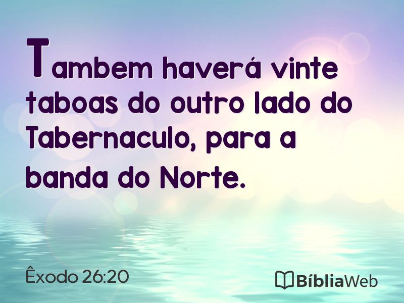 Êxodo 26:20 em imagem para compartilhar