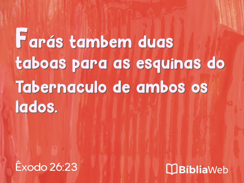 Êxodo 26:23 em imagem para compartilhar