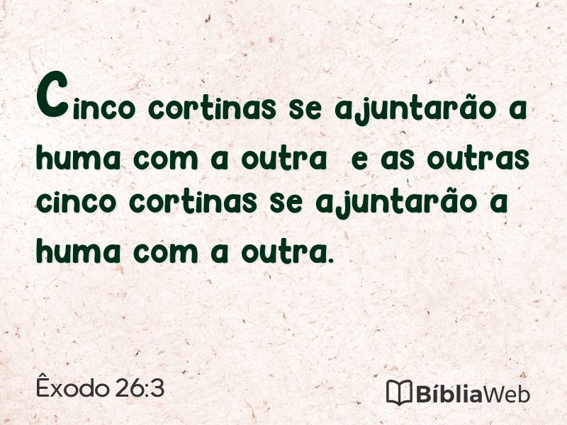 Êxodo 26:3 em imagem para compartilhar