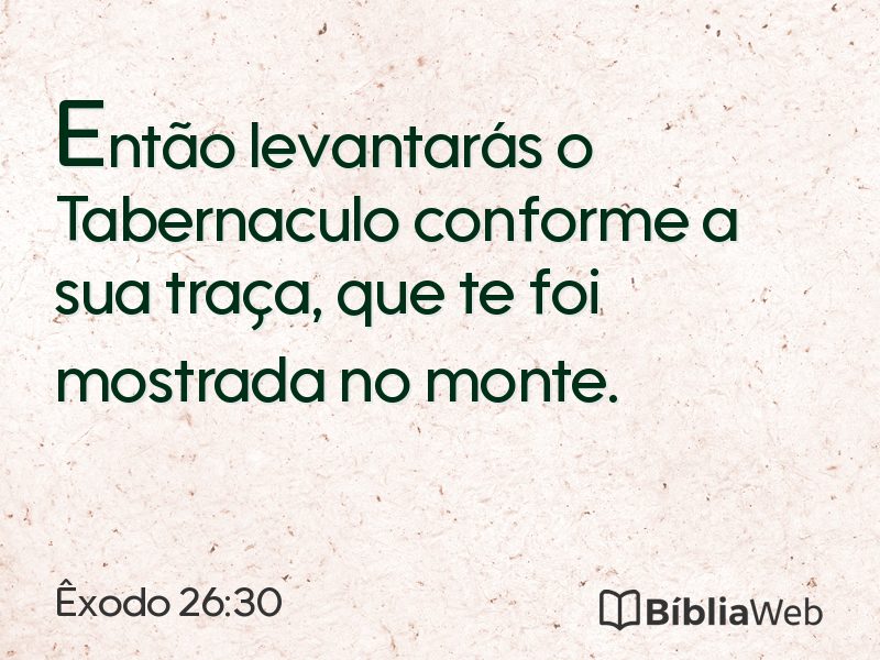 Êxodo 26:30 em imagem para compartilhar