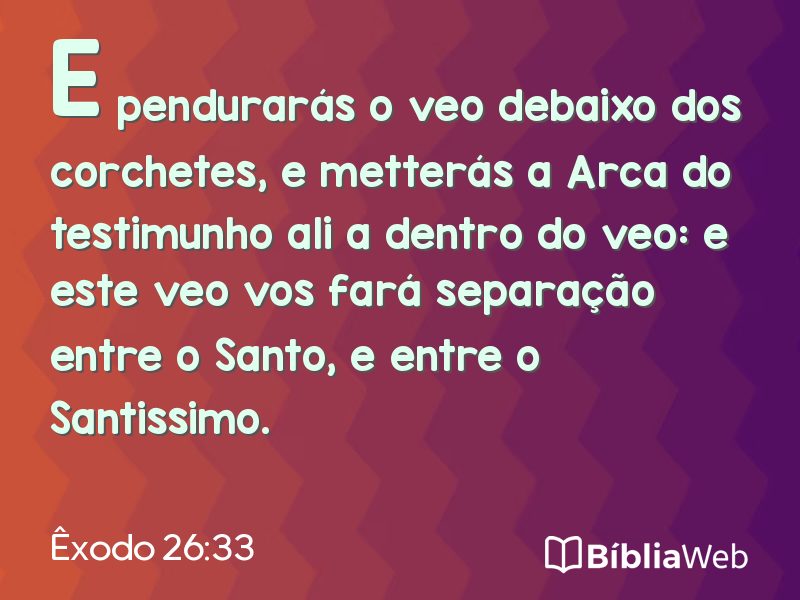 Êxodo 26:33 em imagem para compartilhar
