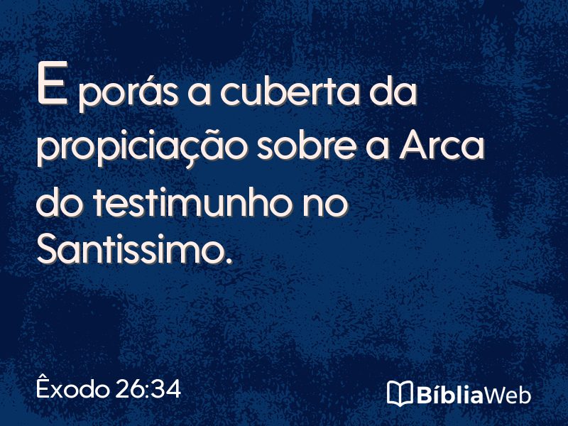 Êxodo 26:34 em imagem para compartilhar