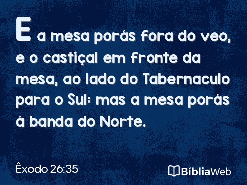 Êxodo 26:35 em imagem para compartilhar