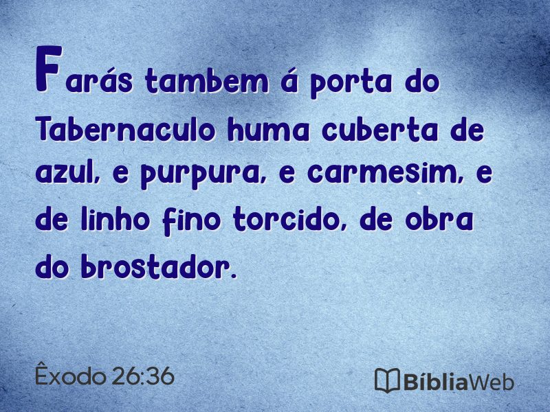 Êxodo 26:36 em imagem para compartilhar