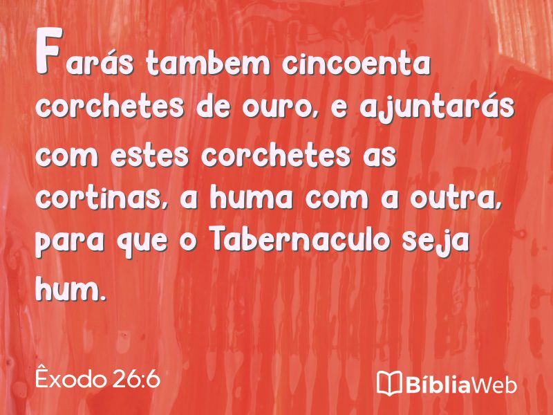 Êxodo 26:6 em imagem para compartilhar