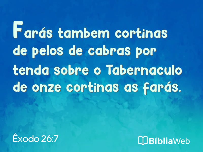 Êxodo 26:7 em imagem para compartilhar