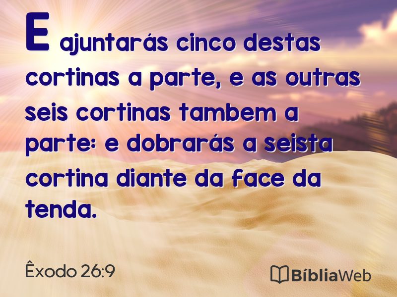 Êxodo 26:9 em imagem para compartilhar