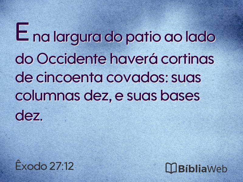 Êxodo 27:12 em imagem para compartilhar
