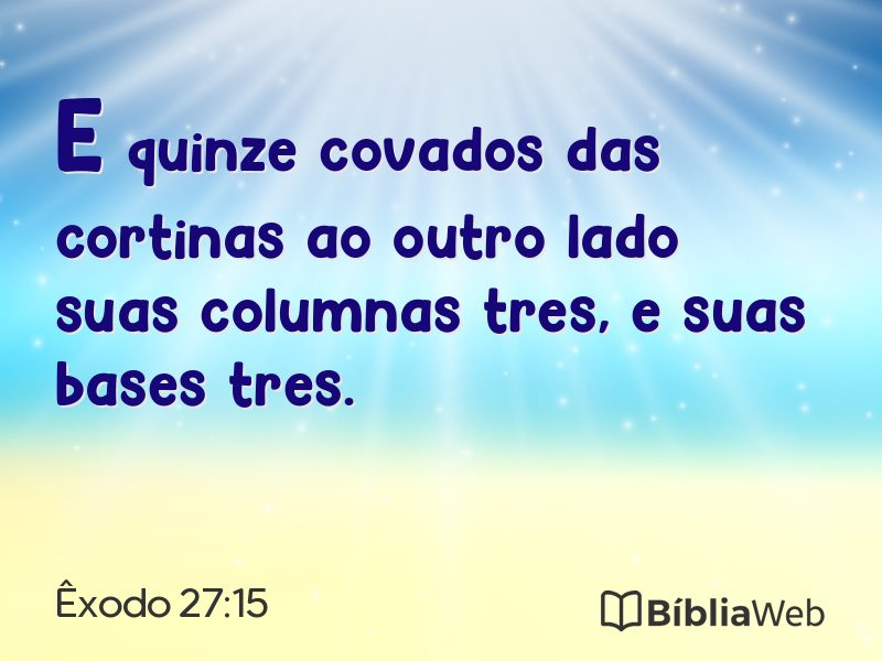 Êxodo 27:15 em imagem para compartilhar