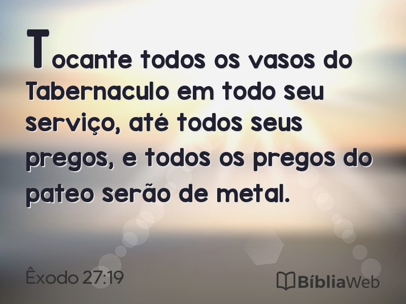 Êxodo 27:19 em imagem para compartilhar