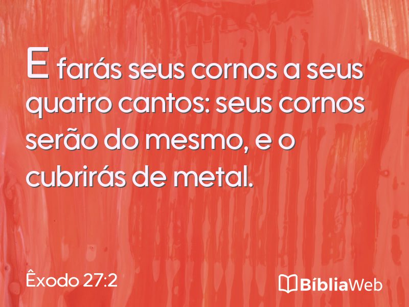 Êxodo 27:2 em imagem para compartilhar