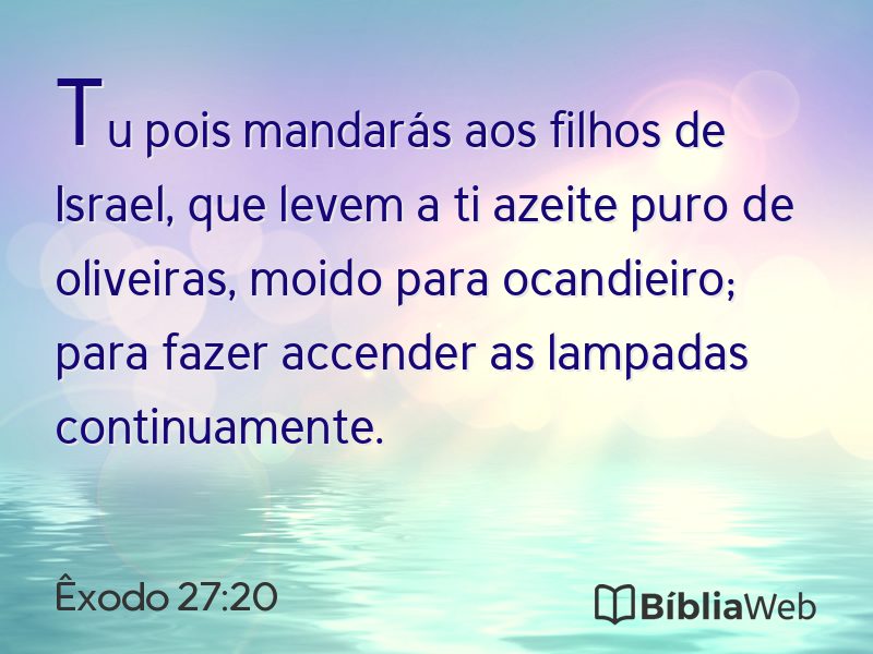 Êxodo 27:20 em imagem para compartilhar