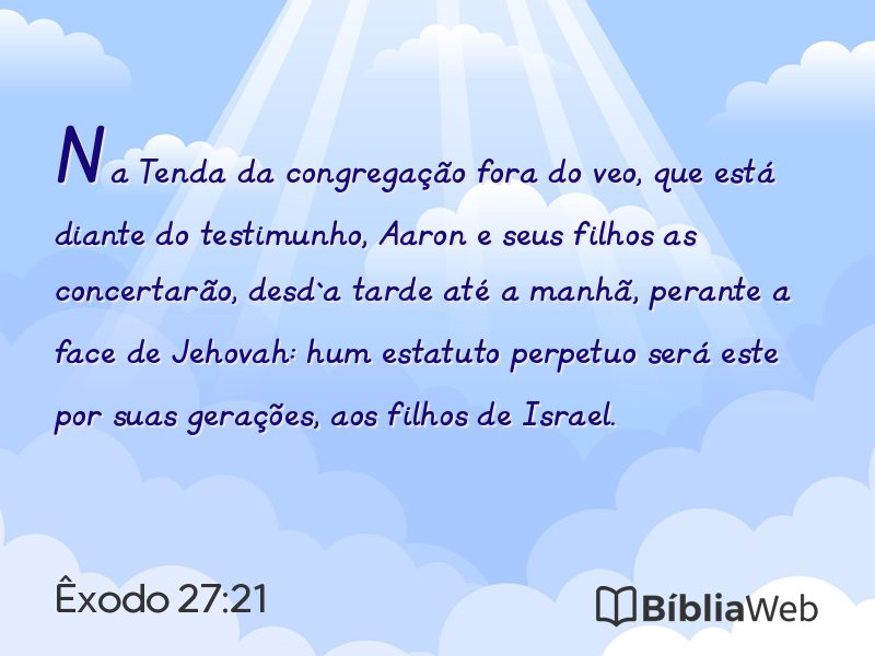 Êxodo 27:21 em imagem para compartilhar