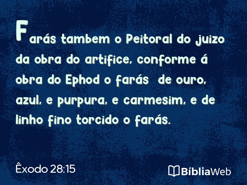 Êxodo 28:15 em imagem para compartilhar