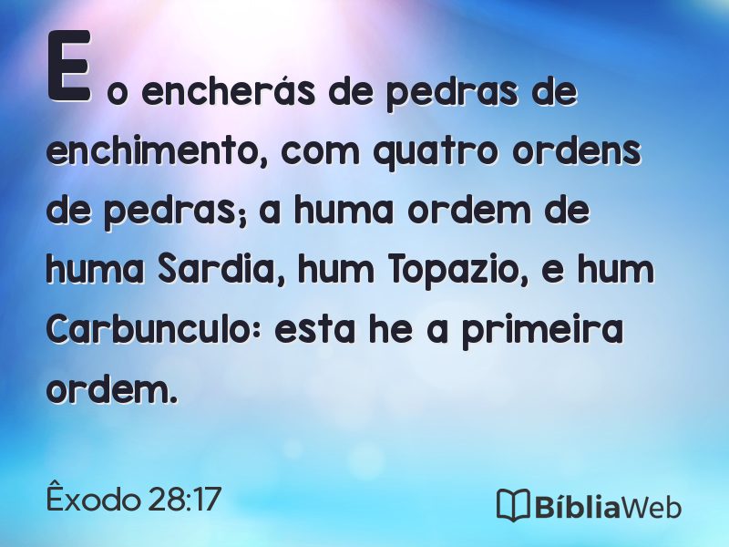 Êxodo 28:17 em imagem para compartilhar