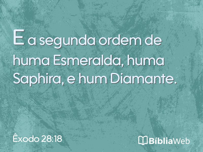 Êxodo 28:18 em imagem para compartilhar