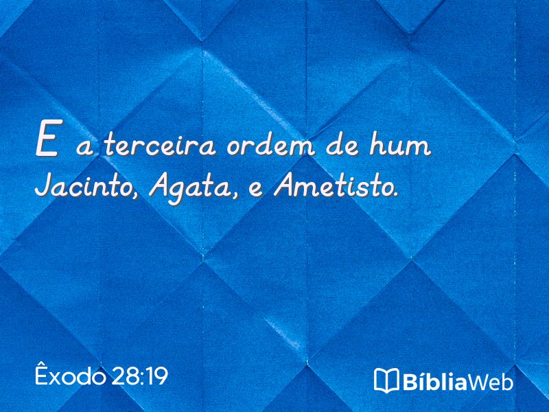 Êxodo 28:19 em imagem para compartilhar