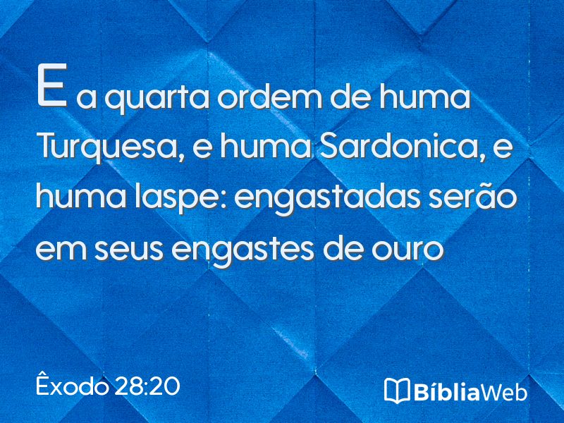 Êxodo 28:20 em imagem para compartilhar