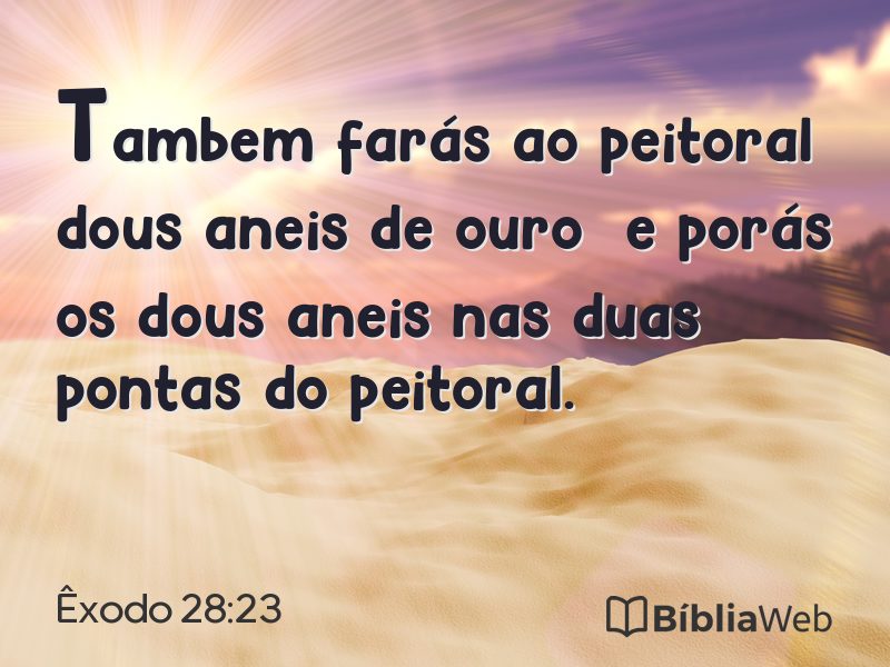 Êxodo 28:23 em imagem para compartilhar