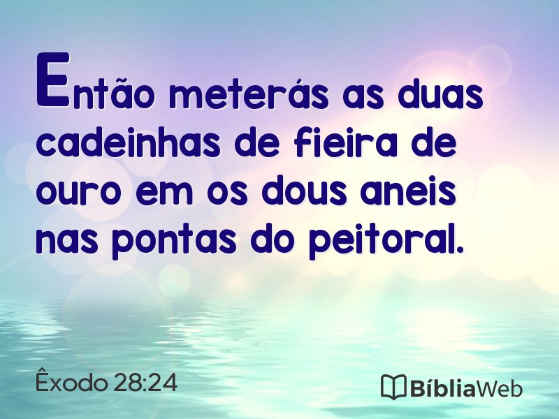 Êxodo 28:24 em imagem para compartilhar