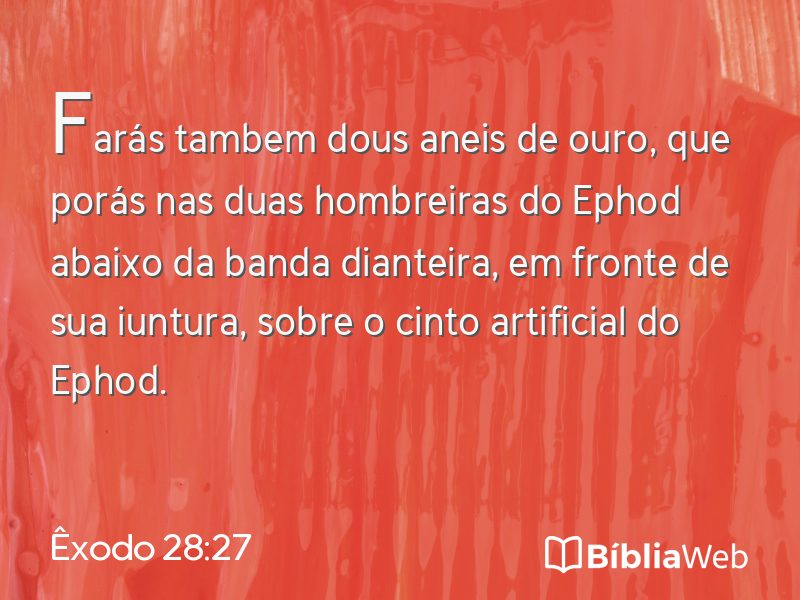 Êxodo 28:27 em imagem para compartilhar