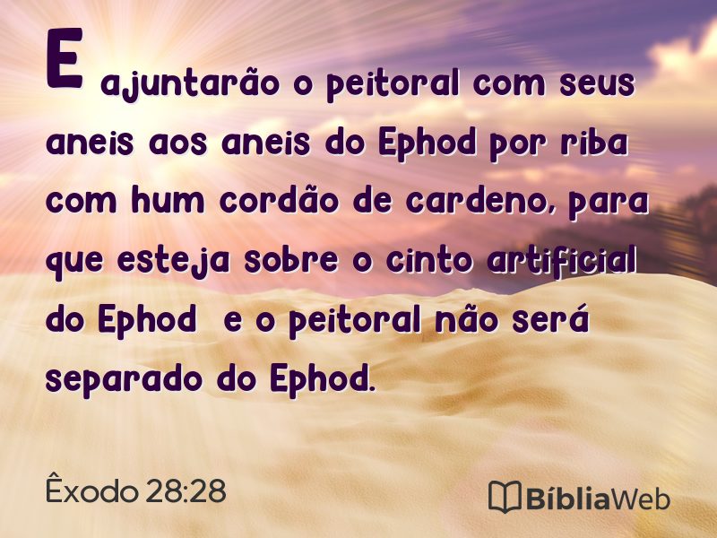 Êxodo 28:28 em imagem para compartilhar