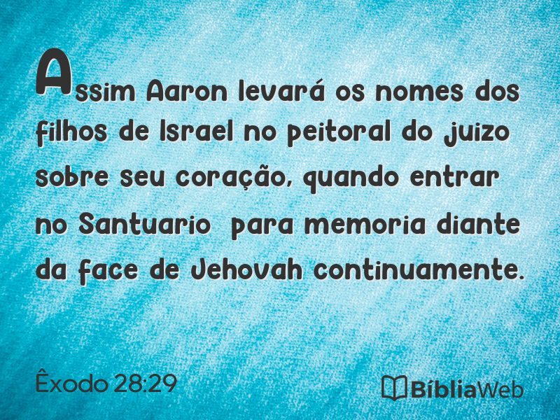 Êxodo 28:29 em imagem para compartilhar
