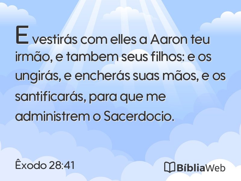 Êxodo 28:41 em imagem para compartilhar
