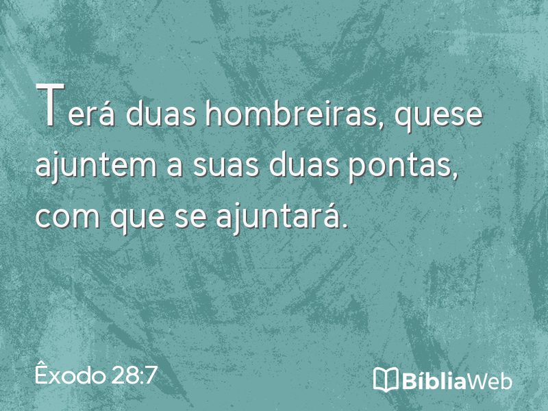 Êxodo 28:7 em imagem para compartilhar