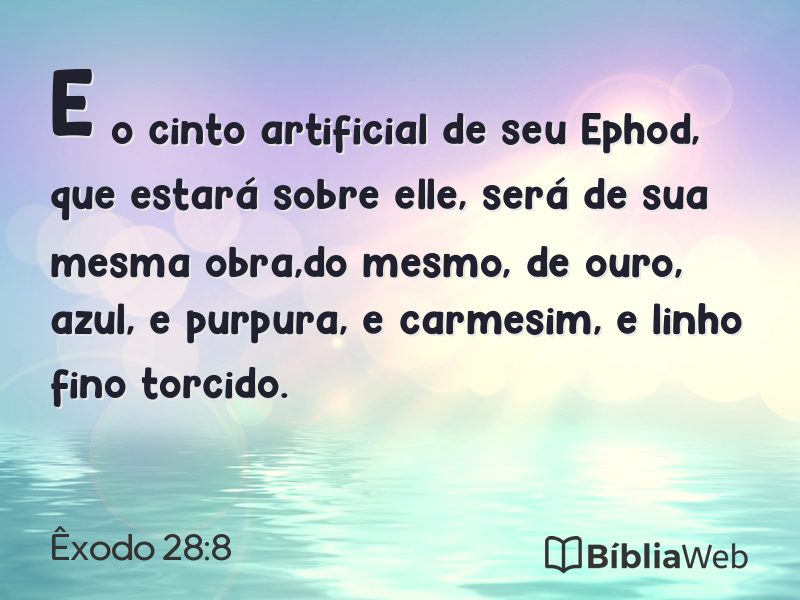 Êxodo 28:8 em imagem para compartilhar