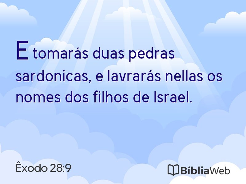 Êxodo 28:9 em imagem para compartilhar