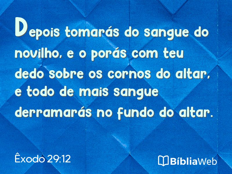 Êxodo 29:12 em imagem para compartilhar